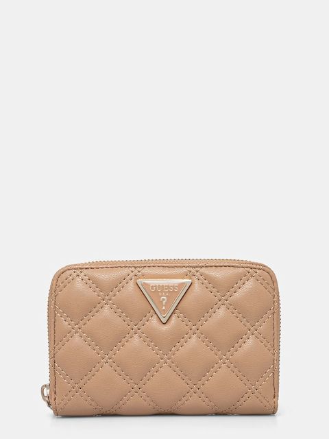 Guess portfel GIULLY damski kolor beżowy SWQG87 48140 - zdjęcie produktu nr 1