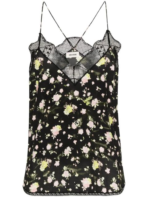 Zadig&Voltaire floral-print crepe top - Black - zdjęcie produktu nr 1