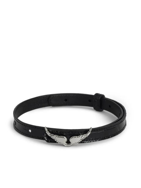 Zadig&Voltaire Rock leather bracelet - Black - zdjęcie produktu nr 1