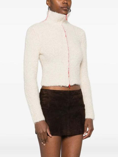 Diesel zip-front cardigan - White - zdjęcie produktu nr 2