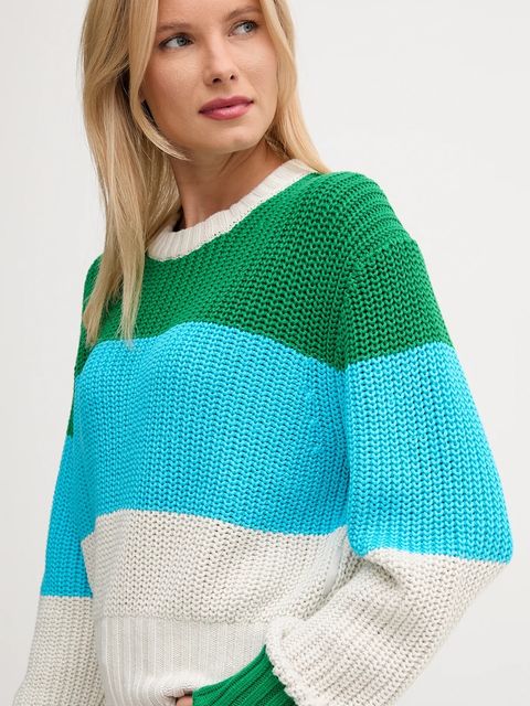 Calvin Klein Jeans sweter bawełniany damski kolor zielony LV047D302G