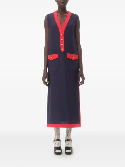 Valentino Garavani linen midi dress - Blue
