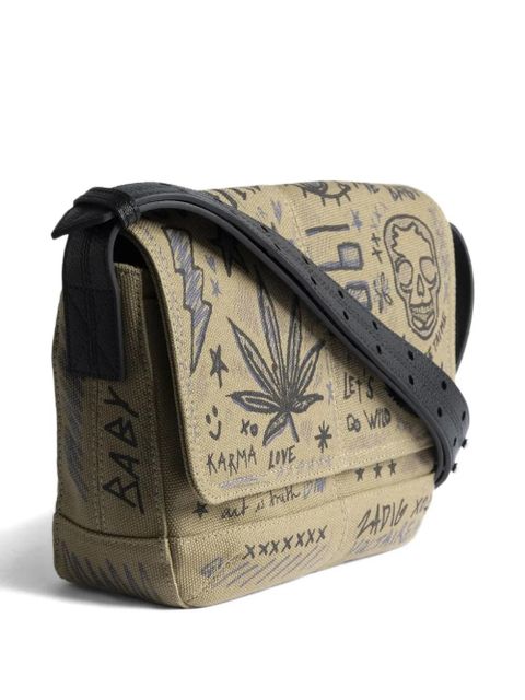Zadig&Voltaire printed canvas cross body bag - Neutrals