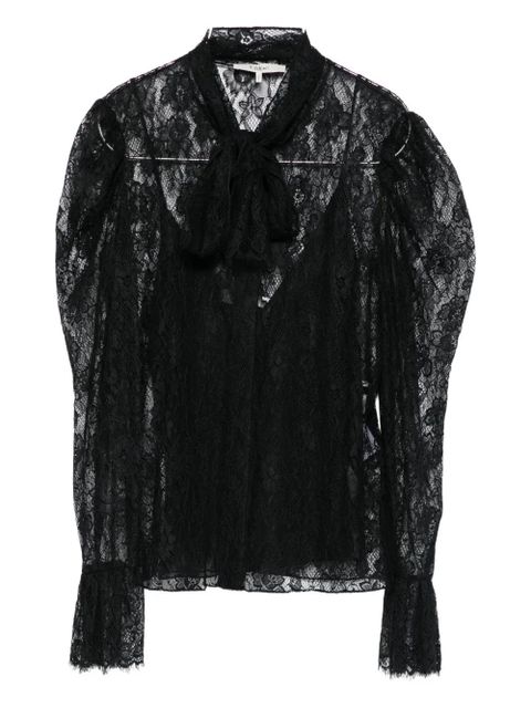 Chloé floral-lace blouse - Black