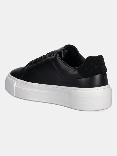 Calvin Klein sneakersy FF CUPSOLE LACE UP LTH damskie kolor czarny HW0HW02570