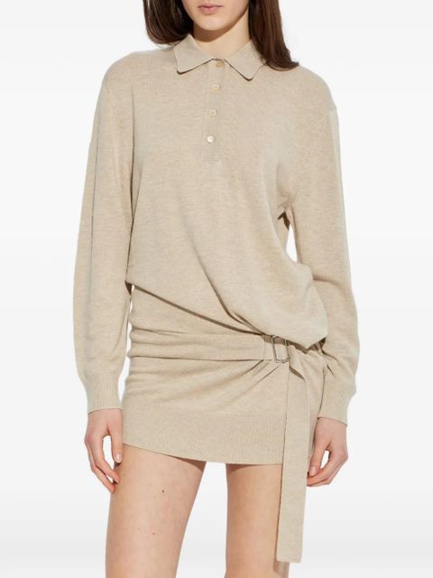 ISABEL MARANT Bathilde drape mini dress - Neutrals
