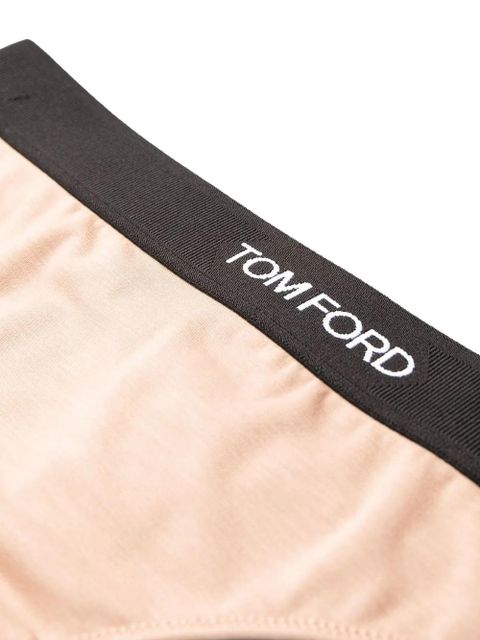 TOM FORD logo-waistband thong - Neutrals
