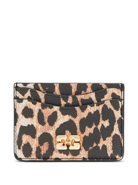 GANNI Bou leopard-print cardholder - Brown - zdjęcie produktu nr 1