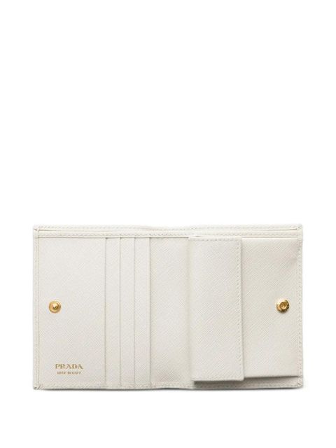 Prada small saffiano leather wallet - Neutrals