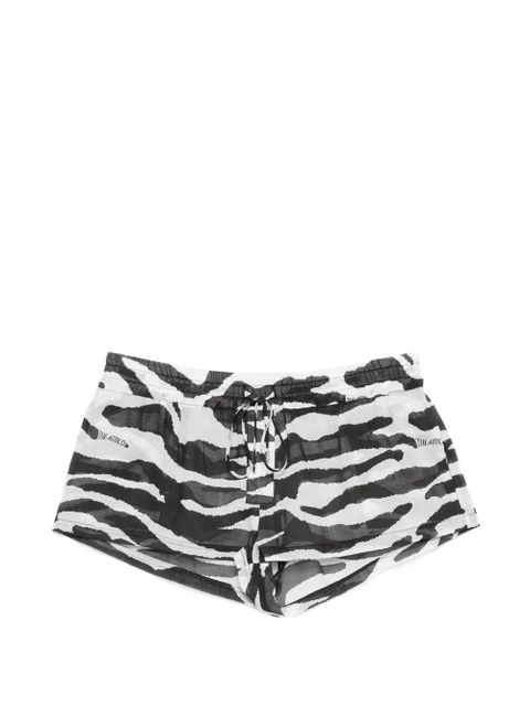 The Attico zebra-pattern drawstring shorts - White - zdjęcie produktu nr 1