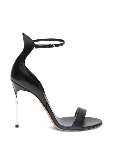 Casadei Cappa Blade leather heeled sandals - Black - zdjęcie produktu nr 1