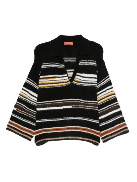 Missoni striped polo top - Black - zdjęcie produktu nr 1