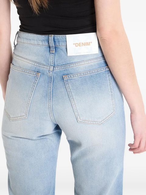 Off-White cut-out straight-leg jeans - Blue