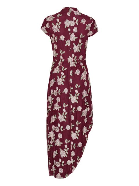 ROTATE BIRGER CHRISTENSEN floral-embroidered asymmetric dress - zdjęcie produktu nr 2