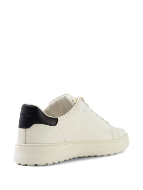 Ferragamo Perforated Heel Sneaker - White