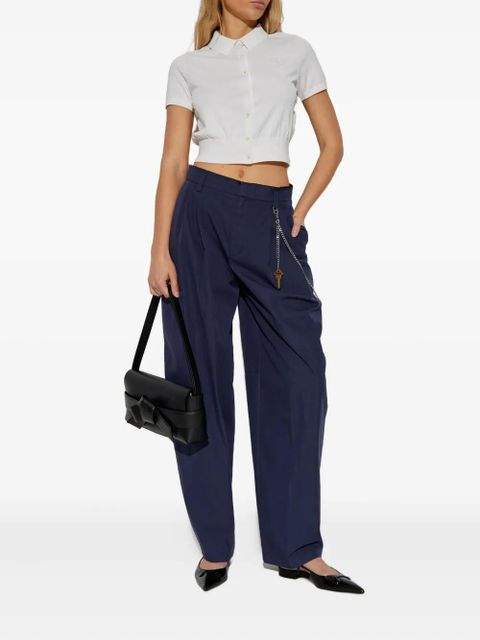 Alexander Wang pleated chain-detail trousers - Blue - zdjęcie produktu nr 2