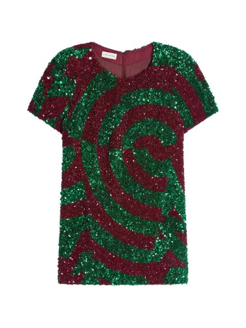 DRIES VAN NOTEN sequinned top - Red - zdjęcie produktu nr 1
