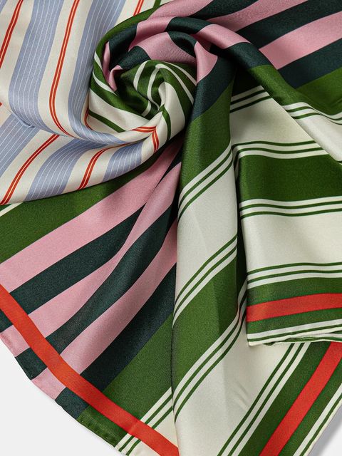 Stine Goya apaszka jedwabna damska kolor niebieski wzorzysta SG-PF25-A010-2287 - zdjęcie produktu nr 2