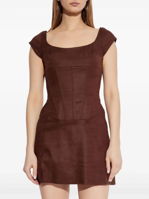 Cult Gaia Mickie mini dress - Brown - zdjęcie produktu nr 2