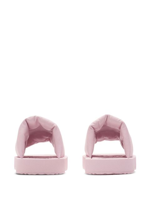Burberry EKD-debossed leather slides - Pink