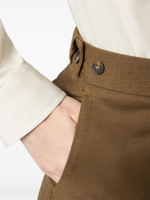 Tod's pressed-crease straight trousers - Brown