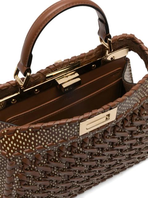 FENDI small Peekaboo ISeeU tote bag - Brown
