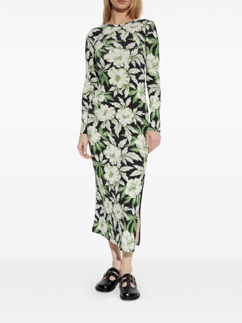 LOEWE silk-blend dress - Green
