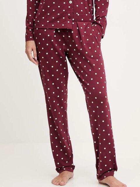 United Colors of Benetton spodnie piżamowe damskie kolor bordowy 3ZMB3F04P - zdjęcie produktu nr 1