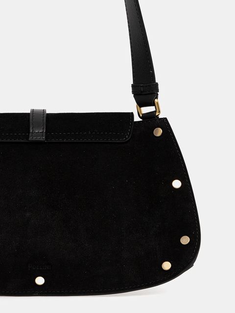 Pollini torebka zamszowa kolor czarny PC4426PP0N QI1