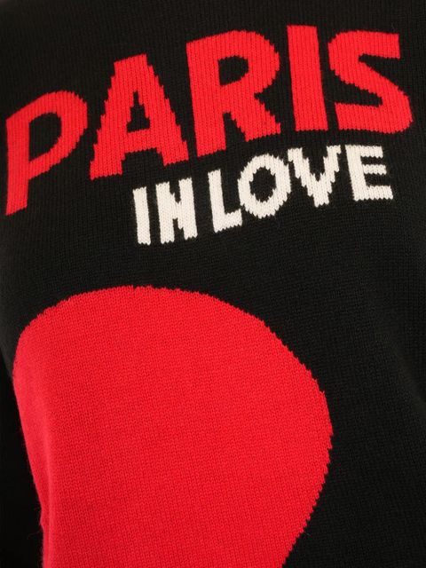 MC2 Saint Barth heart-motif crew-neck sweater - Black