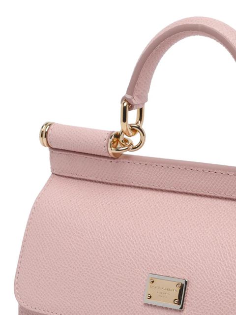 Dolce & Gabbana small Sicily logo-plaque tote bag - Pink