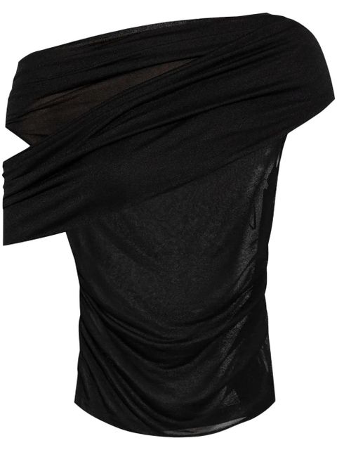 Blumarine draped top - Black - zdjęcie produktu nr 1