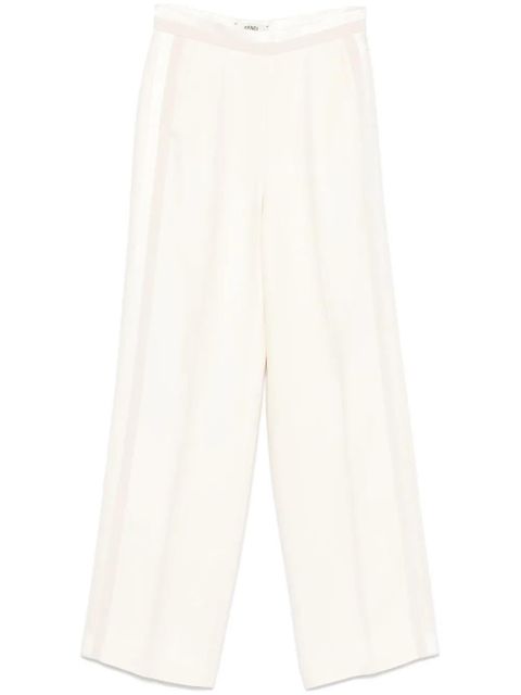 FENDI panelled wide-leg trousers - White - zdjęcie produktu nr 1