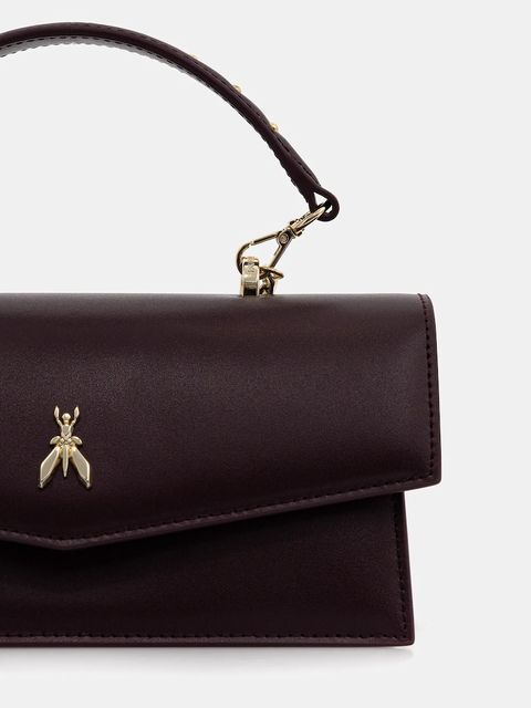 Patrizia Pepe torebka skórzana kolor bordowy 2B0032 L061