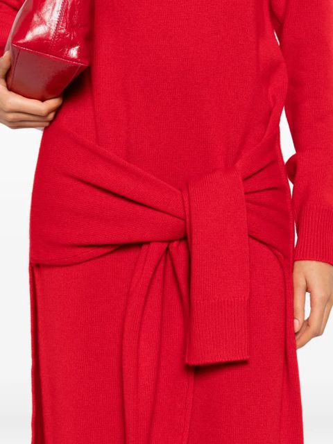 TOTEME knitted turtleneck maxi dress - Red