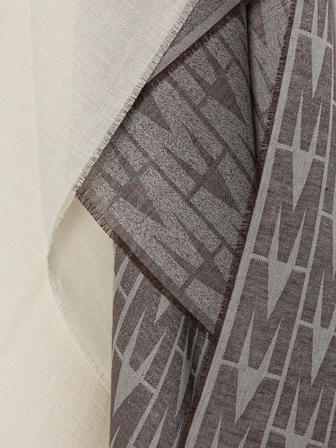 Moschino szal z dodatkiem lnu