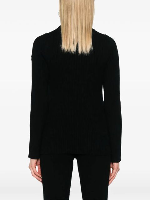 Yves Salomon ribbed turtleneck sweater - Black