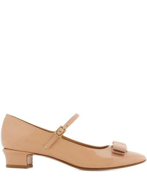 Ferragamo 30mm Mary Jane bow-detail pumps - Neutrals - zdjęcie produktu nr 1