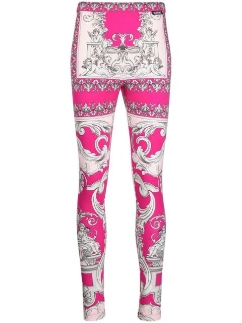 Versace Silver Baroque-print leggings - Pink - zdjęcie produktu nr 1