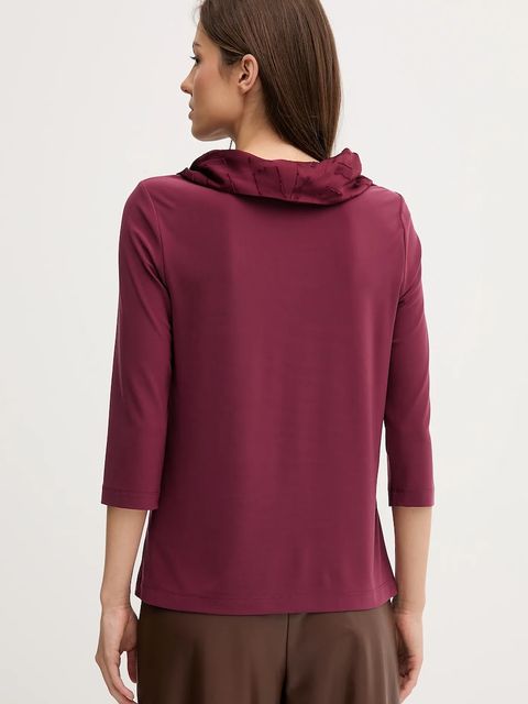 Joseph Ribkoff bluzka damska kolor bordowy gładka 253211