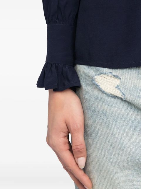 Zadig&Voltaire ruffled-cuff shirt - Blue