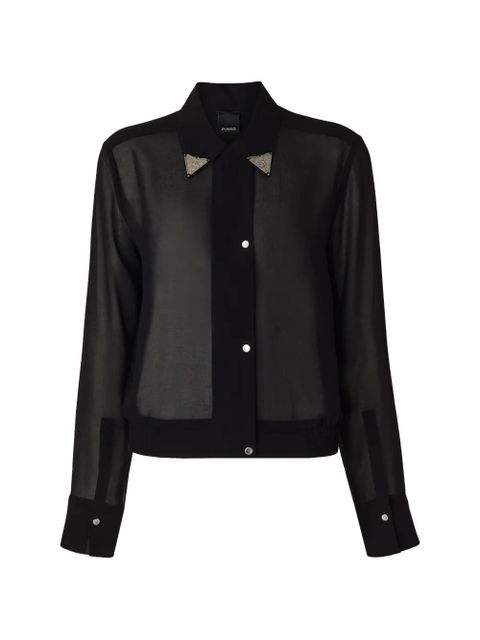 PINKO embellished sheer shirt - Black - zdjęcie produktu nr 1