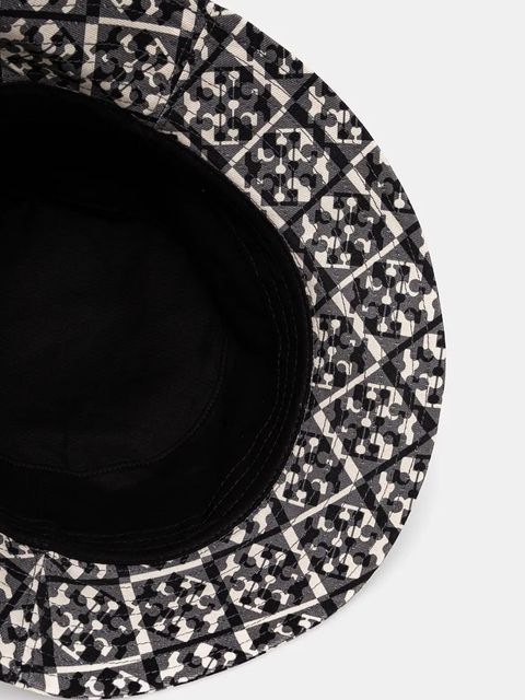 Tory Burch kapelusz bawełniany Prismatic T Monogram kolor szary bawełniany 162760