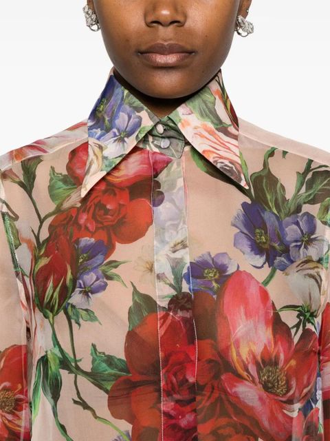 Dolce & Gabbana Camellia-print shirt - Pink