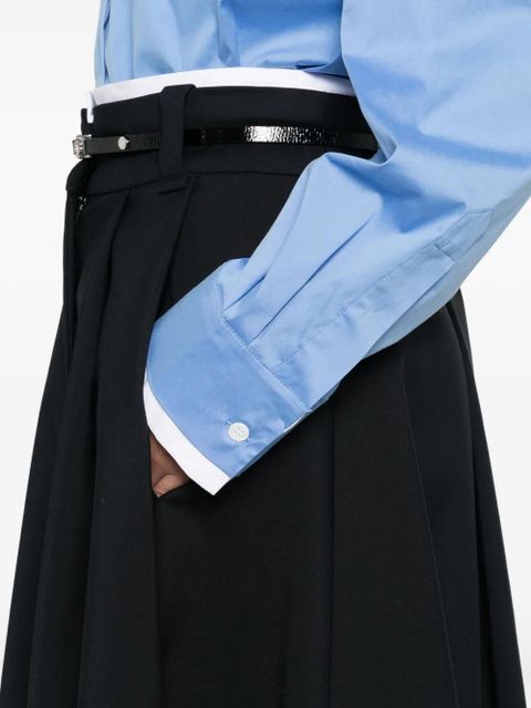 Maje belted midi skirt - Blue