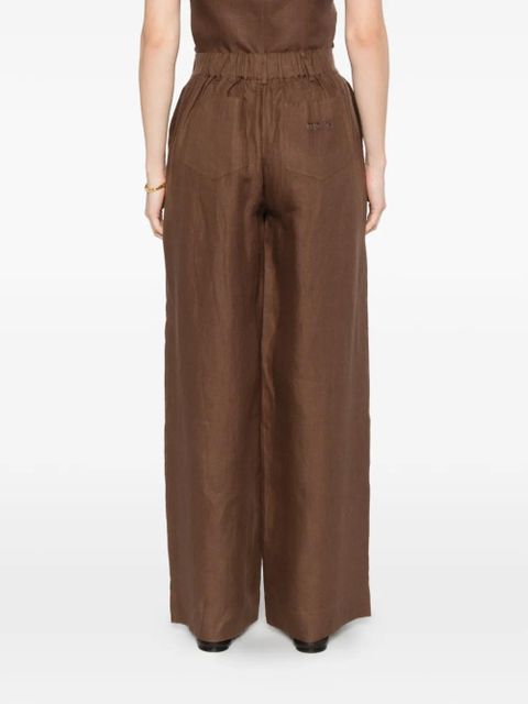 Maje buckle-closure trousers - Brown