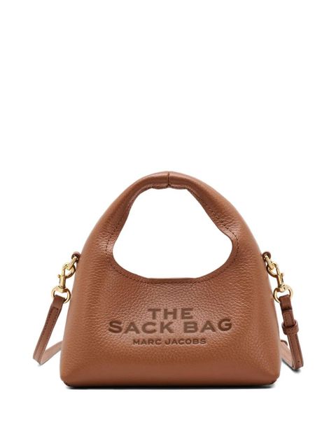 Marc Jacobs The Sack micro leather top-handle tote bag - Brown