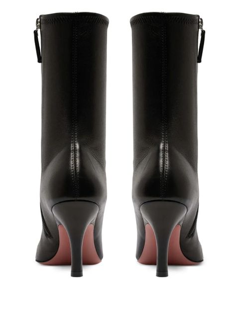 Amina Muaddi 80mm Jamie pointed-toe ankle boots - Black