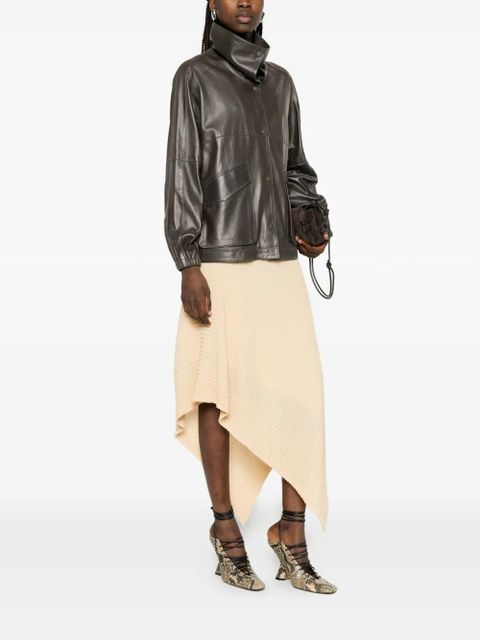 Nour Hammour flap-pocket leather jacket - Brown - zdjęcie produktu nr 2