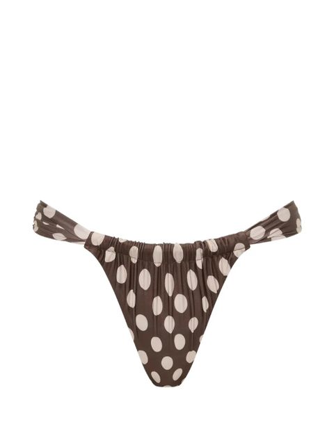 Faithfull the Brand Andez polka-dot bikini bottoms - Brown - zdjęcie produktu nr 1